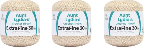 Vista 31 de Aunt Lydia Classic Wood Violet Crochet - 3 unidades de 350y/1,049.9 ft - Algodón - Calibre 10 - Crochet