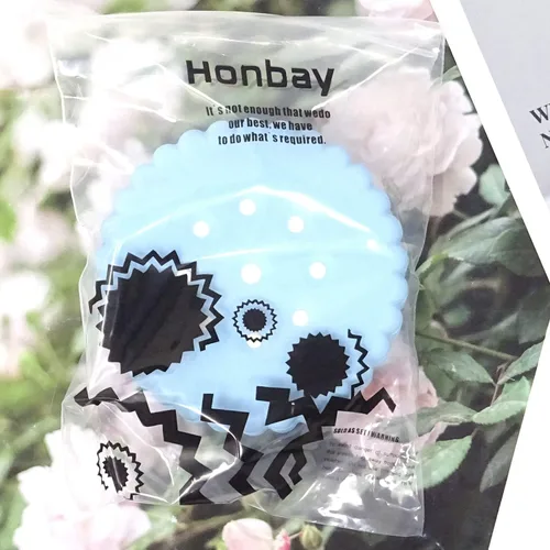 Vista 7 de Honbay Estuche para lentes de contacto con forma de galleta, estuche para lentes de contacto de viaje con espejo (azul)