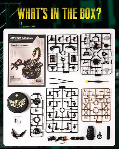 Vista 6 de RoWood Rompecabezas de metal 3D para adultos, rompecabezas mecánico para adultos, kit de modelo de escorpión, kits de construcción de modelos