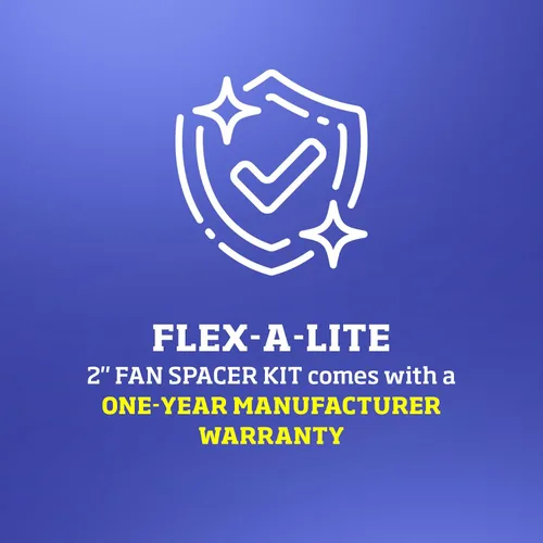 Vista 4 de Flex-a-lite 14556, kit de espaciadores de ventilador, acabado sin pulir, 2