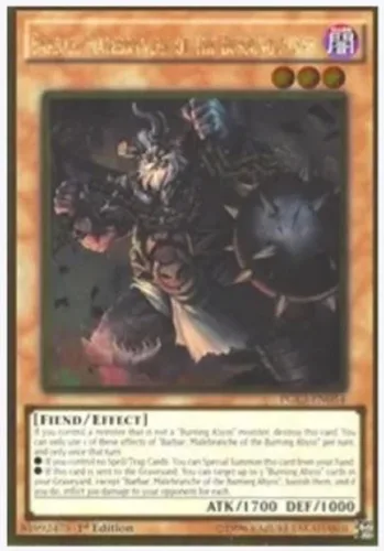 yugioh - Barbar, Malebranche of The Burning Abyss PGL3-EN054 1ª edición Gold Rare - Premium Gold: Infinite Gold