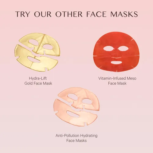 Vista 4 de MZ SKIN Anti-Pollution Hydrating Face Mask - Detoxifying Hydrogel Treatment for Radiant Glowing Skin, With Vitamin C, Centella Asiatica, Tranexamic