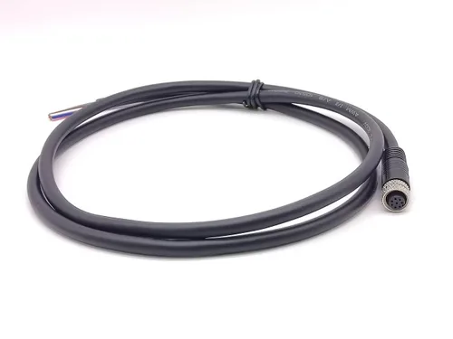 Vista 4 de Elecbee M8 Conector hembra recto cable de un solo extremo longitud de 3.3 ft (código 3 pines)