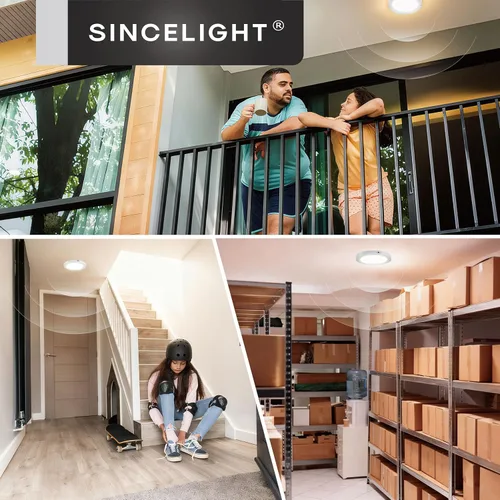 Vista 7 de SINCELIGHT PIR - Lámpara de techo LED de 18 W con sensor de movimiento (Φ9 pulgadas/8.661 in), encendido/apagado automático, activación por Blanco