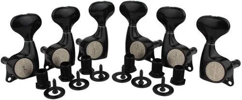 Guyker Cabezales de Máquina de Guitarra (3L + 3R) – Juego de Afinadores de Clavijas de Afinación Selladas 1:21 de Repuesto para Guitarras Eléctricas