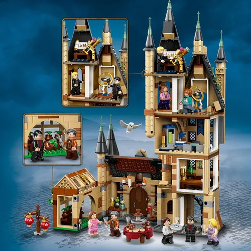 Vista 2 de LEGO 75969 Harry Potter Hogwarts Astronomy Tower Building Toy para niños +9 años con 8 mini figuras