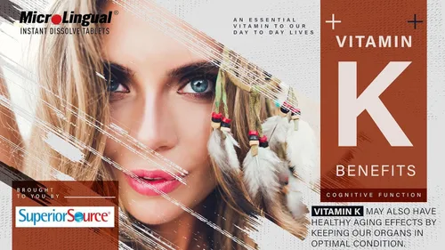 Vista 6 de Superior Source Vitamina K2 MK-7 (Menaquinona-7), 300 mcg, tabletas microlignuales de disolución rápida, 60 unidades, huesos y arterias saludables