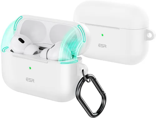 Vista 11 de ESR Funda para AirPods Pro de 2ª generación (cable USB-C/Lightning), compatible con AirPods Pro (2023/2022/2019), tapa magnética, cubierta de Negro