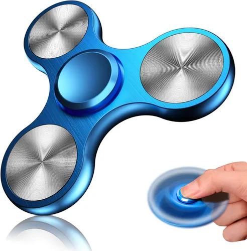 Vista 11 de Fidget Spinners, 3-8 minutos de giros de acero inoxidable con rodamiento de metal Fidget Spinner, EDC TDAH estrés ansiedad alivia juguetes