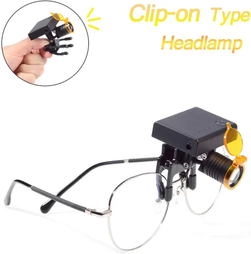 Vista 2 de Cabeza 3W para gafas con clip óptico tipo + caja de almacenamiento (3W)