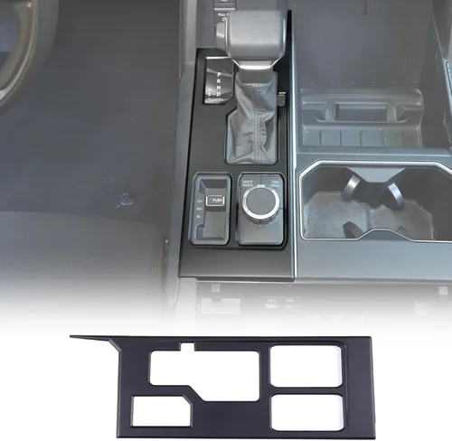 Vista 16 de LLKUANG Marco de protección para panel de palanca de cambios de consola central compatible con Toyot@Tundra Sequoia 2022 2023, accesorios de Azul