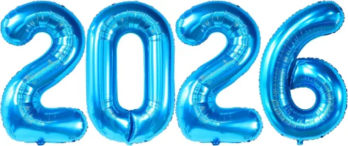 Vista 8 de [Usado] Katchon, Globos gigantes dorados 2026 – 42 pulgadas Globos de Año Nuevo Números de globos 2026 Globo dorado para decoraciones de Año
