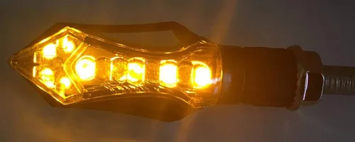 Vista 5 de Black Clear Lens Turn Signals LED Lights Blinkers Indicators Compatible for Kawasaki Ninja H2R