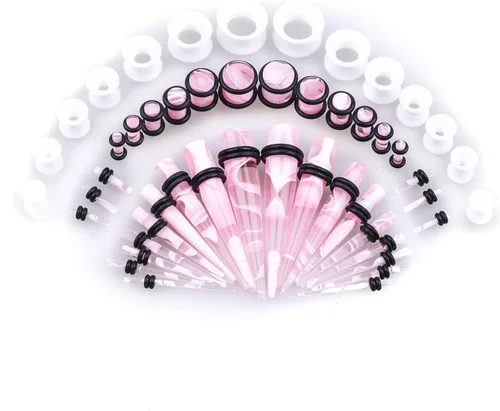 Vista 7 de Memsion - Kit de estiramiento para la oreja, 50 piezas, kit de perforación, aretes de calibre 00, 14