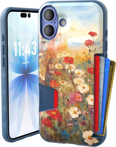 Vista 85 de Smartish Funda tipo cartera para iPhone SE - Wallet Slayer Vol 1 [delgada + protectora] portador de tarjetas de crédito probado contra caídas traje