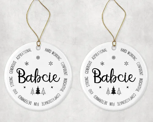 Vista 3 de Descriptive Babcie Ornament, Best Babcie Ever Ornament, Babcie Xmas Keepsake Gift from Daughter Or Son, New Babcie Ornament, First for Babcie