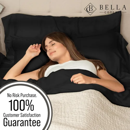 Vista 5 de Bella Coterie Sábana Bajera Ajustable de Viscosa de Bambú de Lujo Tamaño Queen 100% Cultivada Orgánicamente Ultra Suave Refrescante