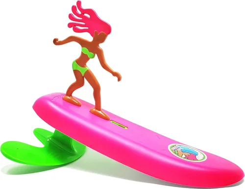 Vista 6 de Surfer Dudes Classics Juguete de tabla de surf y minisurfista impulsado por olas, para la playa, Aussie Alice