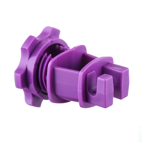 Vista 9 de Aisladores eléctricos de sujeción de alambre para cerca, aislador de poste redondo apretado a tornillo, aisladores de clips para postes, traje