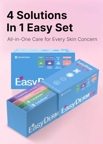 Vista 2 de EasyDerm - Juego variado de parches para el acné de 4 tipos y herramienta 2 en 1 para reventar espinillas