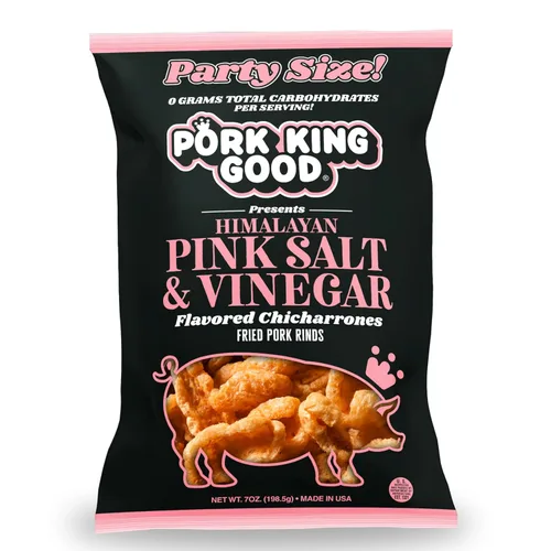 Vista 22 de Pork King Good Stupid Hot Pork Chicharrones - Paquete de 4 bocadillos bajos en carbohidratos, aptos para dieta cetogénica, chicharrones