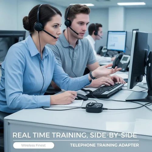 Vista 3 de Telephone Training Adapter Y Splitter+Mute Button for Headset for Nortel Meridican, Norstar, Avaya, Ashtra, Mitel, Polycom, Ge and Other IP Phone