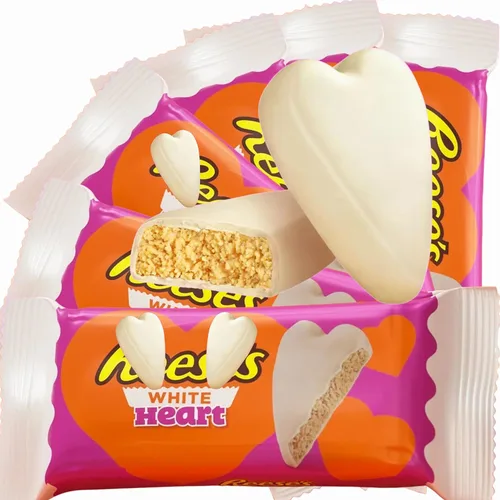 Vista 10 de Caramelos de chocolate para el día de San Valentín a granel, 2 libras de chocolate con leche, mantequilla de maní y corazones, tamaño de bocadillo