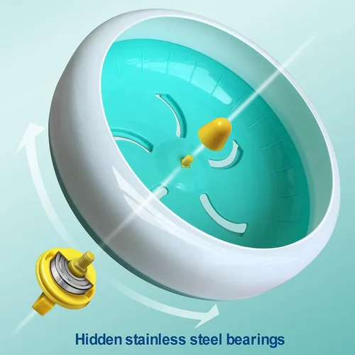 Vista 5 de lazYYzal Rueda silenciosa para hámster, accesorios para rueda de ejercicio de animales pequeños súper silenciosos, ruedas silenciosas para hámster