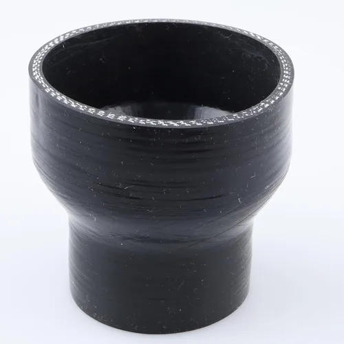 Vista 52 de AC PERFORMANCE ID de 1" a 1/2" (25mm a 13mm) Manguera de silicona recta reductora de 3 capas reforzada negra, 3" de longitud