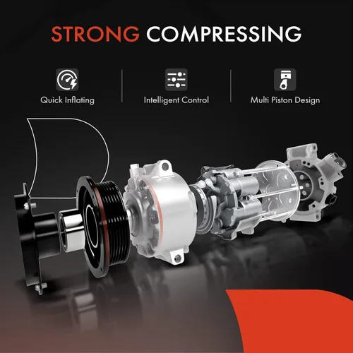 Vista 7 de A-Premium Compresor de aire acondicionado CA con embrague de A/C compatible con Nissan Altima 2.5L 2019-2025, con compresor DCS-17EC