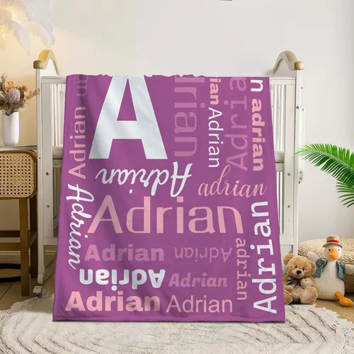Vista 17 de Manta de bebé personalizada, Manta de bebé personalizada con nombre, manta de bebé personalizada con nombre, manta de bebé personalizada para bebé