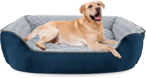 Vista 20 de JOEJOY - Cama rectangular para perros grandes, medianos y pequeños - Cama de sofá ortopédica lavable, suave y transpirable, para cachorros