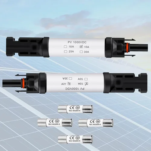 Vista 4 de Conector de fusible de panel solar de 15 A, resistente al agua IP68, portafusibles en línea de 1000 V, conector macho y hembra de 15 A