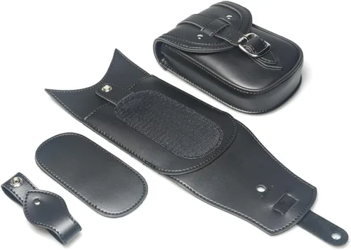 Vista 2 de Bolsa de cuero desmontable para depósito de combustible Harley Dyna FXD Street Bob Low Rider Wide Glide 2006-2017