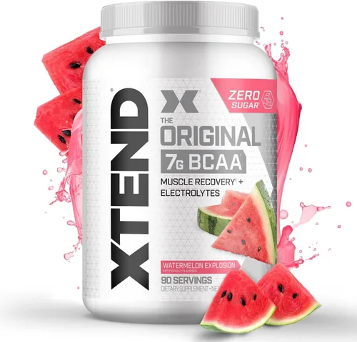 Vista 23 de Xtend Polvo Original BCAA 7 g de BCAA y 2.5 g de L-Glutamina, Bebida de Recuperación Muscular Post Entrenamiento Sin Azúcar con Aminoácidos
