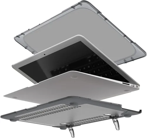Vista 2 de Batianda Funda resistente para MacBook Air antiguo de 13 pulgadas 2017 2015 modelo A1466/A1369, soporte plegable ergonómico (soporta 22 libras) mate