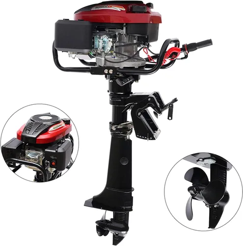 Vista 7 de Motor fuera de borda 7 HP Motor de barco de pesca de 4 tiempos Sistema de encendido TCI para botes inflables, barcos de pesca, veleros, yates
