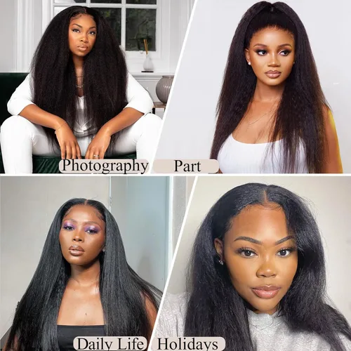 Vista 8 de Lacer Extensiones de cabello humano con punta en I, extensiones de cabello humano rizado lacio color negro natural, 1B de 12 pulgadas, extensiones