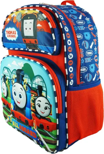 Vista 5 de Ruz Thomas and Friends - Mochila moldeada de EVA 3D de 16 pulgadas Azul Patchwork L Mochila 3d