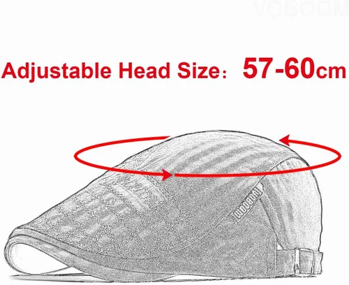 Vista 4 de VOBOOM - Gorra de taxista para hombre con mezcla de lana, gorra plana