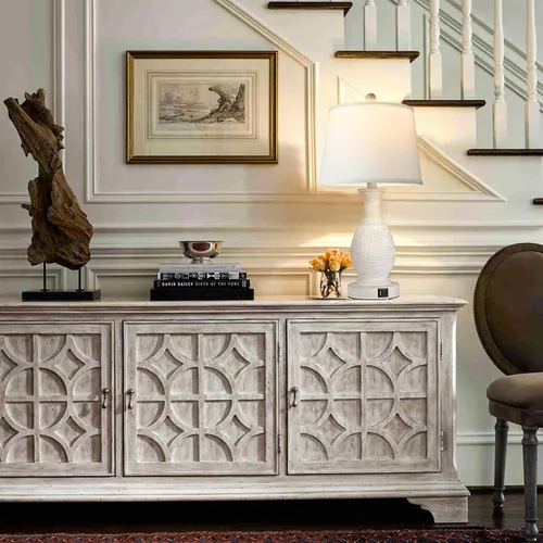 Vista 10 de PARTPHONER Juego de 2 lámparas de mesa, lámpara táctil de mesita de noche con puertos de carga USB C+A, lámpara de mesa auxiliar con pantalla