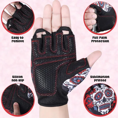 Vista 7 de Xtylo Int Workout Gloves for Men & Women Weight Lifting Gloves with Wrist Support, Full Palm Protection, Non-Slip Grip–Gym,Training, Rowing