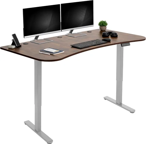 Vista 83 de VIVO DESK-KIT-E2B1B - Escritorio eléctrico de pie con motor doble, ajuste de altura de memoria, serie E2B, marco negro superior negro, DESK-KIT-E2B1B