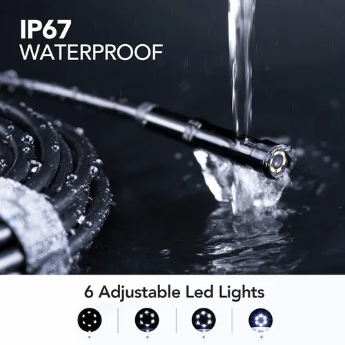 Vista 5 de DEPSTECH - Endoscopio industrial de 5.5 mm, cámara de inspección de boroscopio digital HD 1080P con pantalla de 4.3 pulgadas, cámara de serpiente