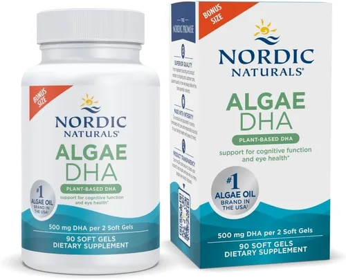Vista 9 de Nordic Naturals DHA de algas – 60 geles suaves – 500 mg Omega-3 DHA – Aceite de algas vegano certificado – DHA a base de plantas – Soporte