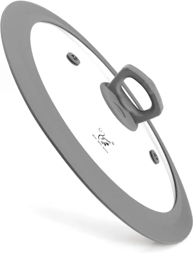 Vista 14 de Tapa universal de vidrio templado ventilado para sartén con borde de silicona resistente al calor, cubierta de tapa de salpicaduras de microondas
