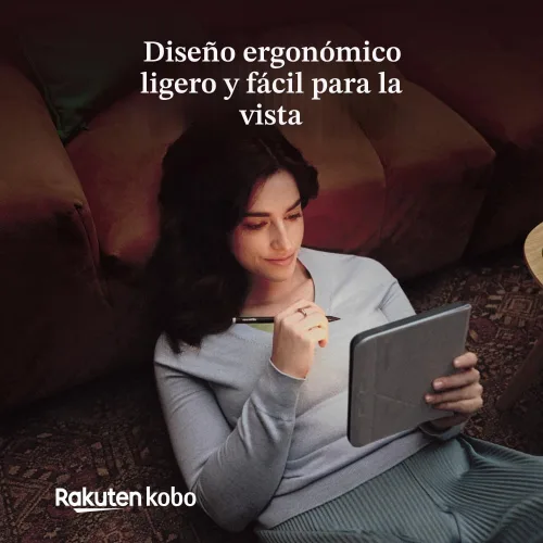 Vista 5 de Kobo Libra Colour eReader Pantalla Kaleido 3 de tinta E sin deslumbramiento de 7 pulgadas Opción de modo oscuro Audiolibros Resistente al