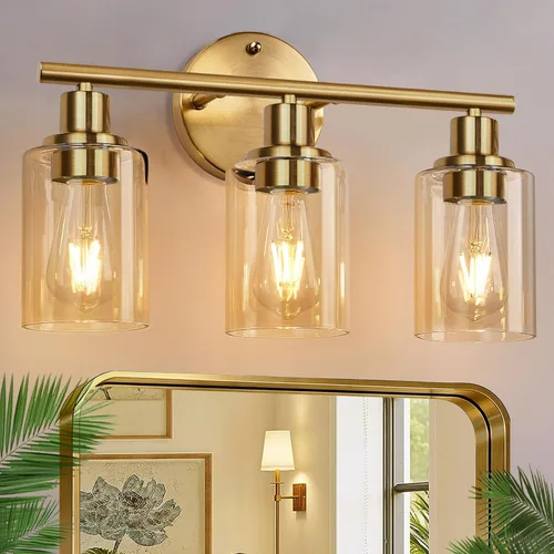 Vista 18 de Zarbitta 2-Light Bathroom Light Fixtures,Black Modern Vanity Lights with Milky White Frosted Glass Shades,Bathroom Wall Lamp for Mirror Kitchen