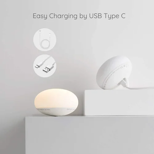 Vista 6 de Baby Night Light, Nursery Night Lamp for Breastfeeding, Soft BPA Free Silicone Touch Night Lamp, Eye Caring, Easy Flip Design, Stepless Dimming
