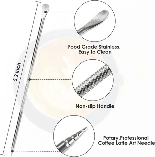 Vista 5 de Jarra Espumadora de Leche, Jarra de Vapor de Espresso 12oz, Accesorios para Máquina de Espresso, Jarra de Café de Acero Inoxidable para Cappuccino